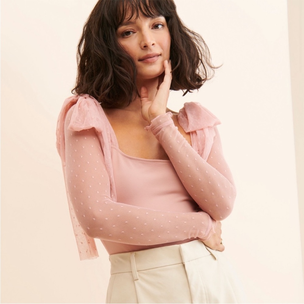 Free People Intimately FP Tongue Tied Bodysuit In Pink Size Medium